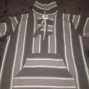 Black Grey and Teal Hoodie